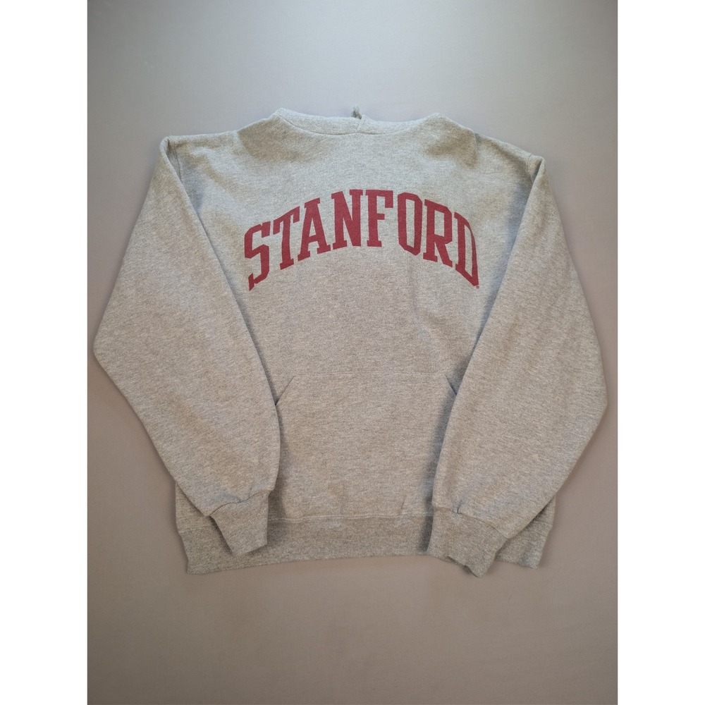Russell Athletic Stanford Cardinal Grey Collegiate Hooded Sweatshirt - Large
